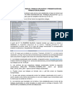 Consideraciones Para El Trabajo Aplicativo y Trabajo Escalonado