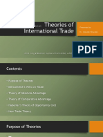 Theories of International Trade: A Presentation On