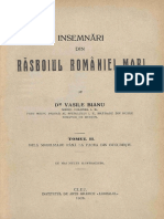 Vasile Bianu - Însemnări Din Răsboiul României Mari. Volumul 2 - (Dela Pacea Din București Până La Încoronarea Regelui Tuturor Românilor Din