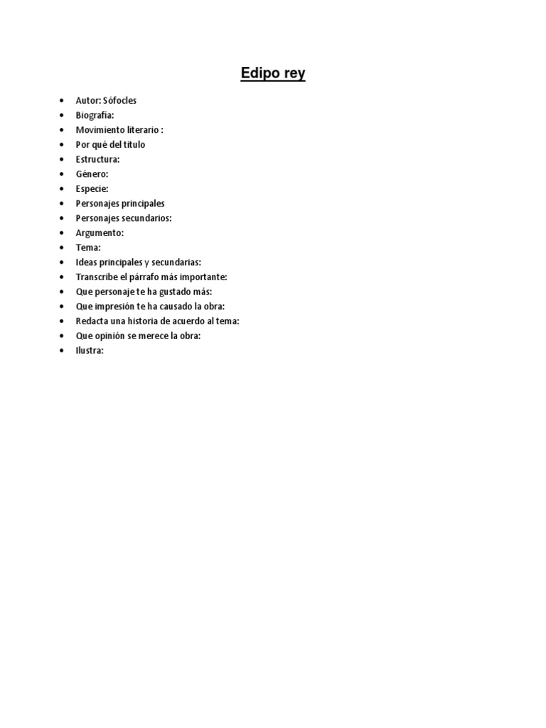 Estructura de Obra para Cuaderno | PDF | Clásicos | Ficción general