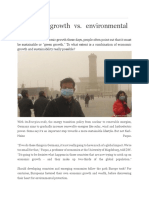 Economic Growth vs. Environmental Protection