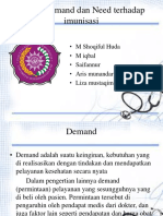 Imunisasi dan Faktor Demand dan Need