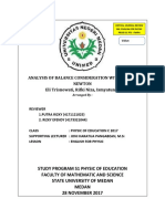 Analysis of Balance Consideration With Legal I Newton Eli Trisnowati, Rifki Niza, Ismyatun F