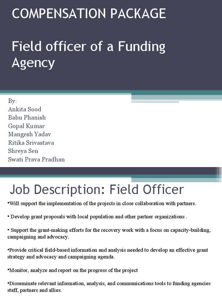 Compensation Package Field Officer of A Funding Agency | PDF | Employee ...