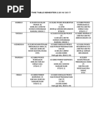 Time Table Semester 2 2016/2017