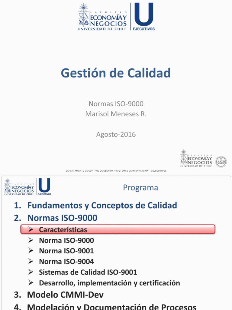 Normas ISO 9000 en Gestión de Calidad | PDF | Gestión de la calidad ...