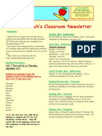 5th Grade Newsletter-Week of 12 4 2017