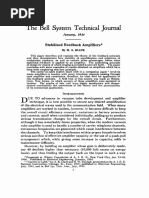 Stabilized Feedback Amplifiers - Harold S. Black (the Bell System Technical Journal, 1934)