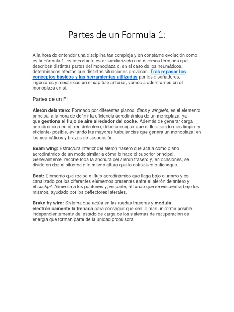 Formula 1 | Descargar gratis PDF | Formula Uno | Tecnologías automotrices