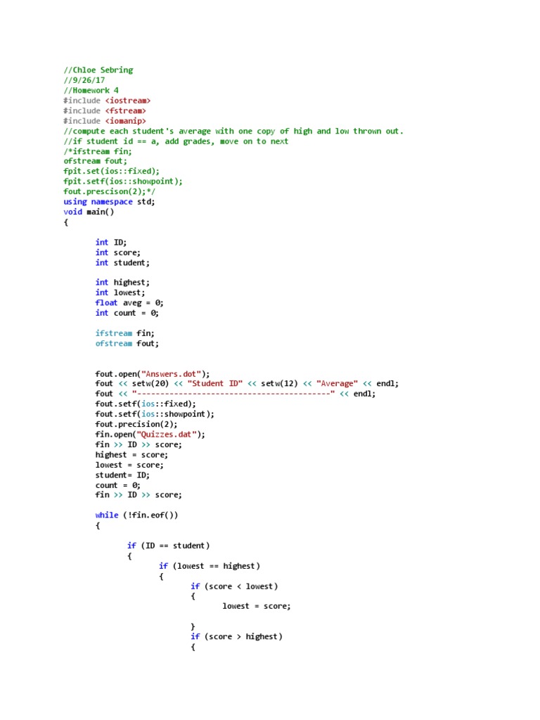 Homework 4 | PDF | C++ | Computer Programming