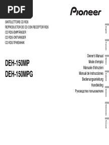 Pioneer DEH-150MP Car Stereo Manual