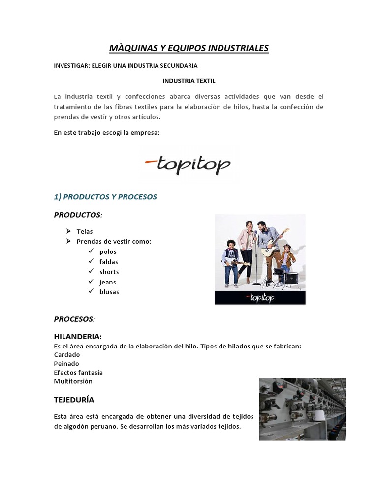 Topitop | PDF | Industria textil | Textiles