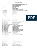 Body Parts in Tagalog and English | PDF | Tagalog Language | Eyebrow