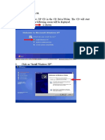 Guideliness For Installing Windows XP