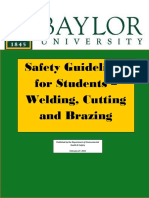 Safety Guidelines For Students - Welding, Cutting and Brazing