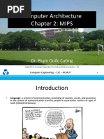 Computer Architecture Chapter 2: MIPS: Dr. Phạm Quốc Cường