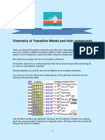 Chemistry of Transition Elements 2018/2019