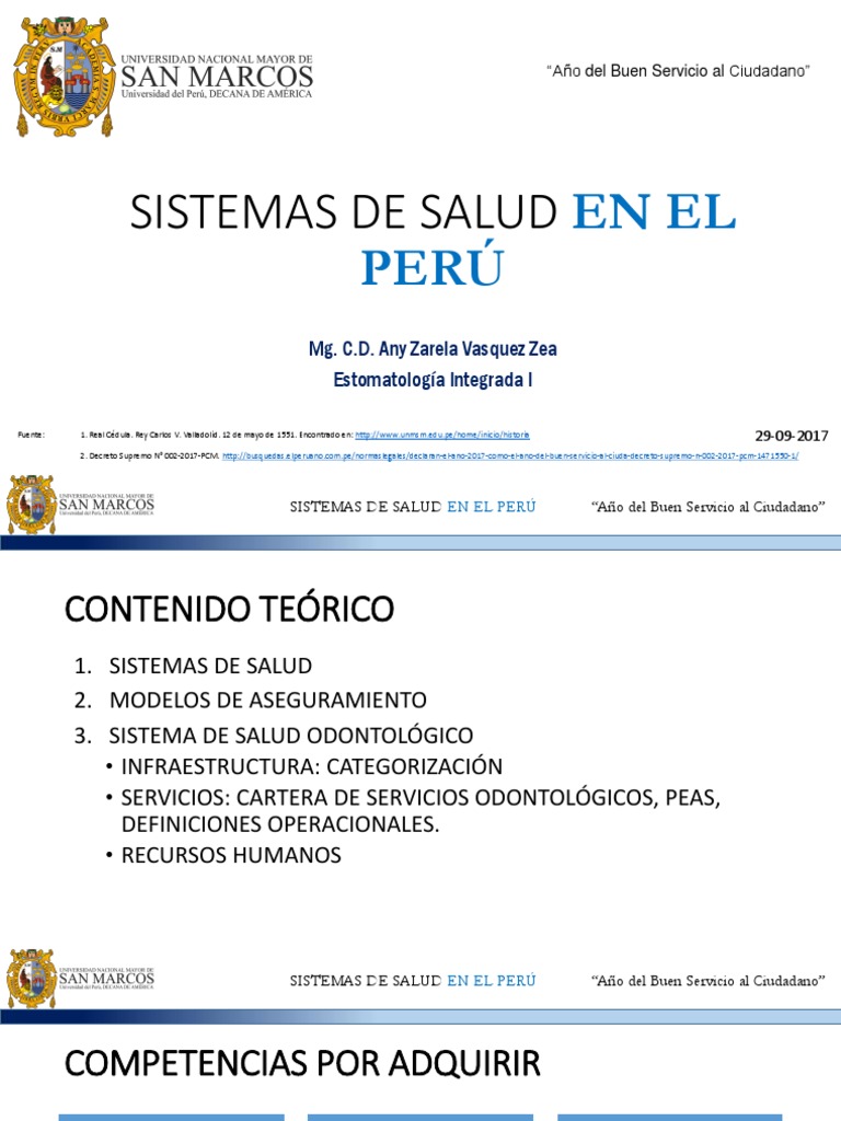 Sistemas de Salud en Perú: Modelos y Estructura | PDF | Odontología ...