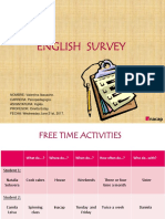 English Survey: Humanidades Y Educación