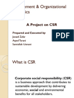 Management & Organizational Dynamics: A Project On CSR
