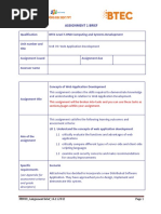 Web Application Development-Assignment Brief 1