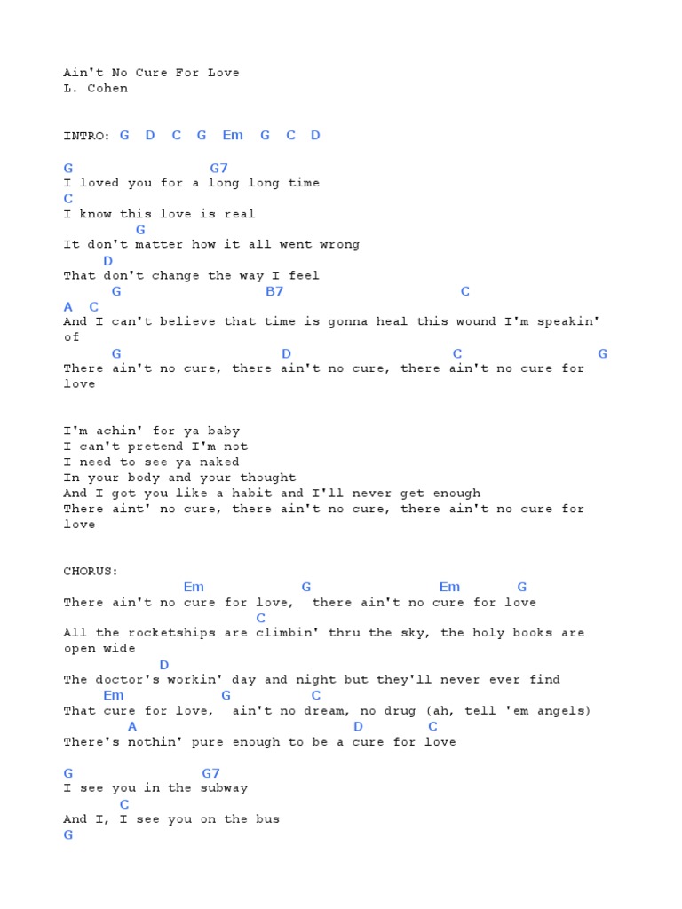 No Cure For Love PDF Leisure