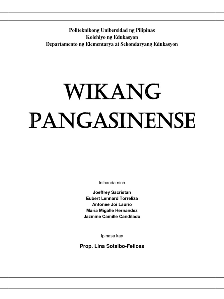 Mga Halimbawa Ng Salita Ng Pangasinense - pinasalita