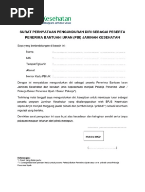 Contoh Surat Pernyataan Penambahan Anggota Bpjs Download Kumpulan Gambar