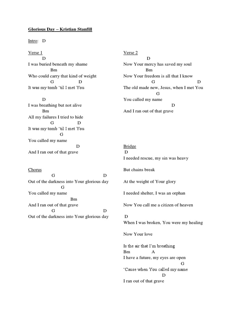 Glorious Day - Kristian Stanfill