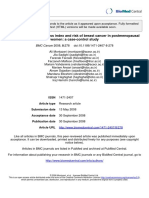 Weight, Height, Body Mass Index and Risk of Breast Cancer in Postmenopausal