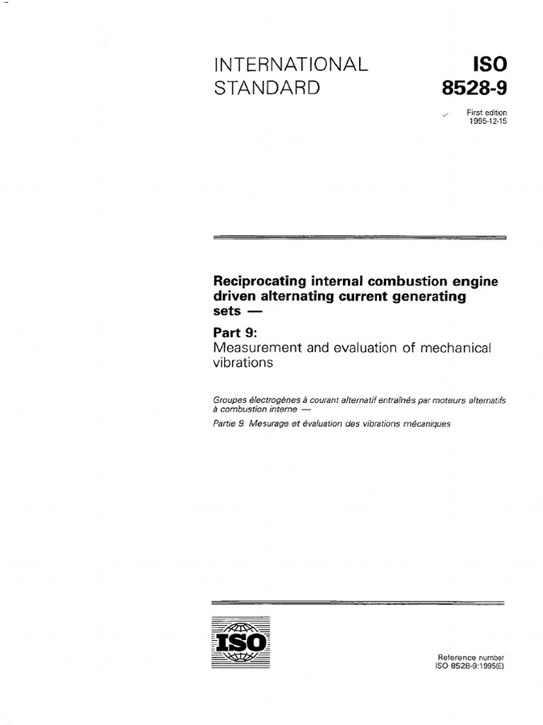 ISO-8528-9 Reciprocating IC Engine Driven Alternating Current ...