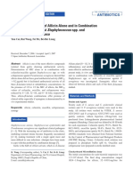 Antibacterial Activity of Allicin Alone and in Combination With - Lactams Against Staphylococcus Spp. and