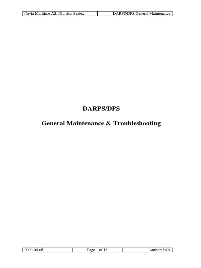 17a DARPS & DPS 12 & 100 Troubleshooting | PDF | Global Positioning ...