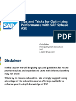 Tips and Tricks For Optimizing Performance With SAP Sybase ASE