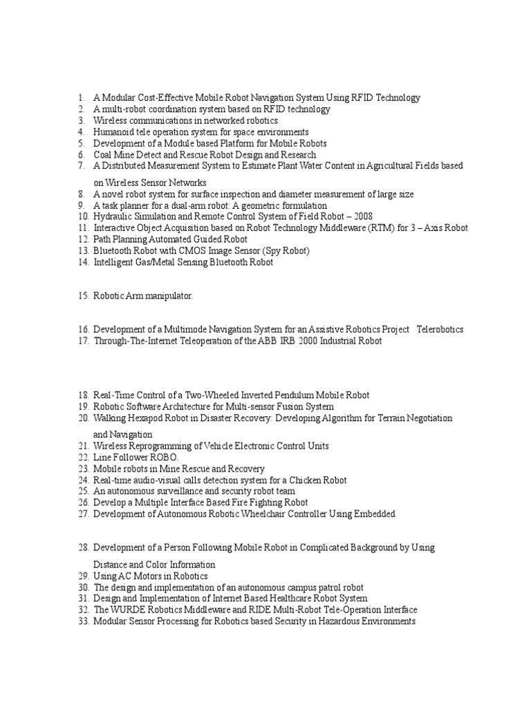 Robotics and Automation Innovations | PDF | Robot | Robotics