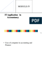 Module-Iv: IT Application in Accountancy