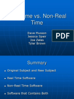 Real Time vs. Non-Real Time