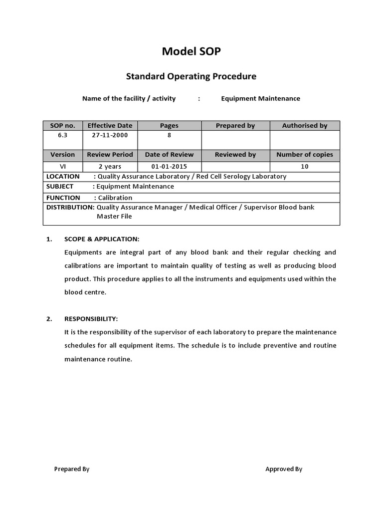 6.3 Equipment Maintenance Calibration PDF Calibration Nature