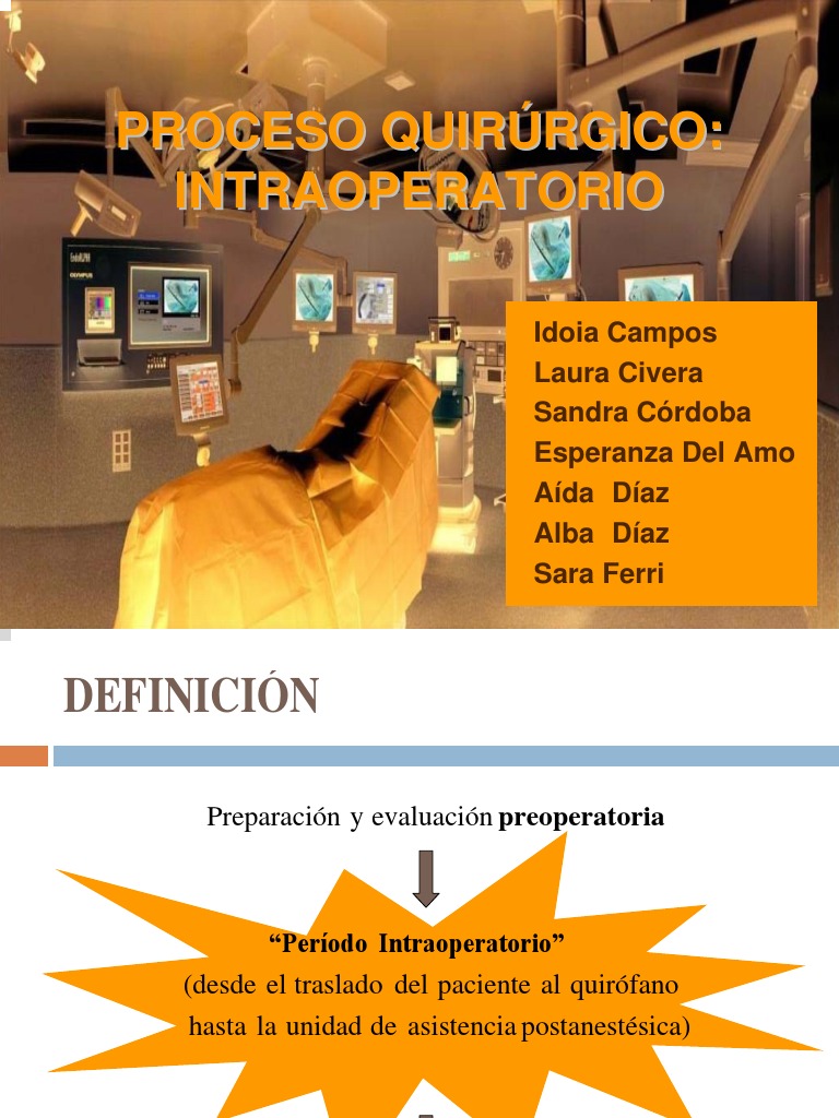 Intraoperatorio | PDF | Enfermería | Dolor