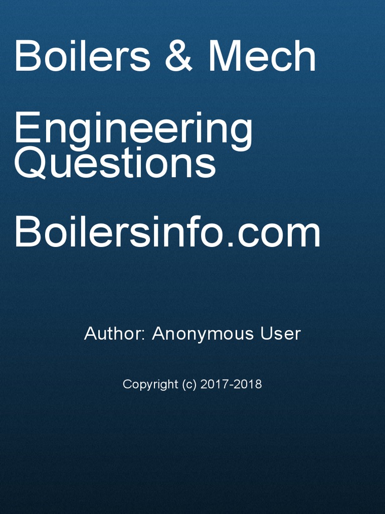 Boiler Mechanical Engineering Question Book PDF Creative Commons