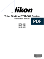 Nikon Total Station DTM-502 Manual