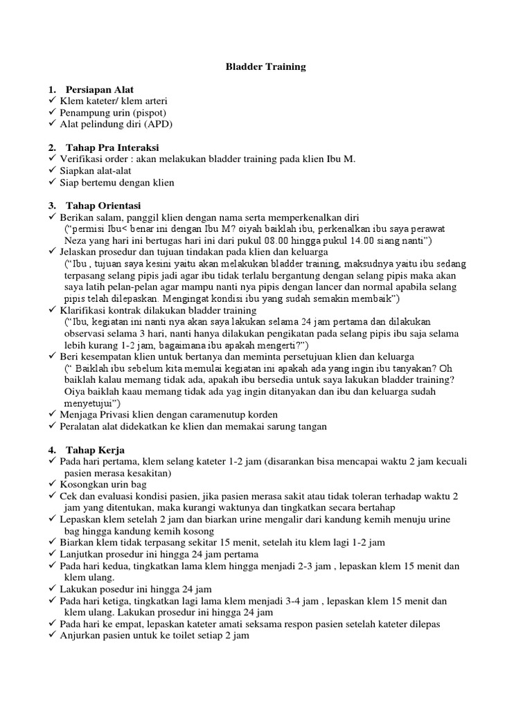 Panduan Bladder Training | PDF | Pengembangan Diri | Sains & Matematika