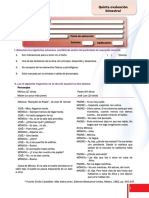 Nombre Del Alumno (A) : Escuela: Profesor (A) : Grupo: Fecha de Aplicación: Aciertos: Calificación