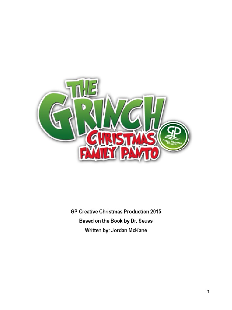 The Grinch Script Final PDF Christmas Leisure
