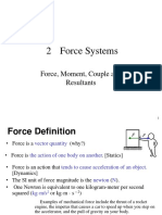 Force Systems and Resultants