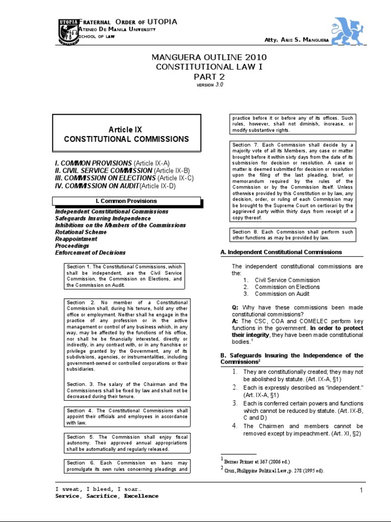Utopia Consti Reviewer Part 2 Version 3 PDF | PDF | Law