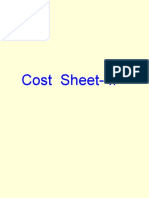 Cost Sheet II