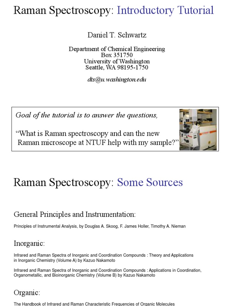 Raman tutorial pdf raman spectroscopy infrared spectroscopy