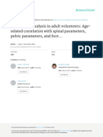 2006 - Gravity Line Analysis in Adult Volunteers. Age-Related Correlation With Spinal Parameters, Pelvic Parameters, and Foot Position