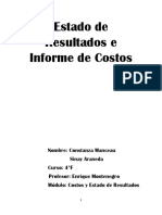 Estado de Resultados e Informe de Costos